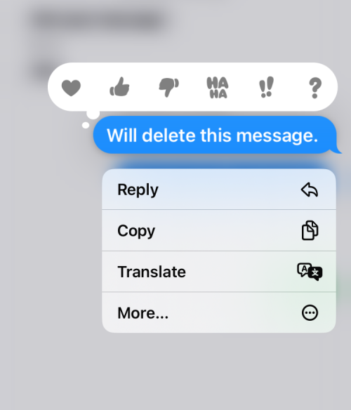 iMessage でメッセージを取り消すとどうなりますか?