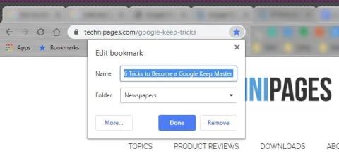 Comment gérer les favoris dans Google Chrome