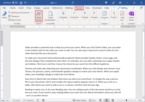 Comment faire en sorte que Microsoft Word lise votre document à haute voix