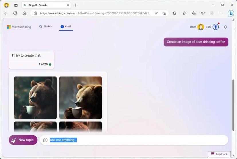 Bing Chat에서 AI로 이미지를 만드는 방법