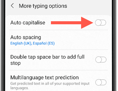 So deaktivieren Sie die automatische Großschreibung (Android und iPhone)