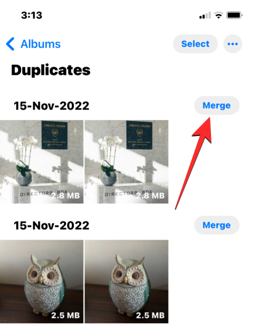 Comment fusionner des photos en double sur iPhone