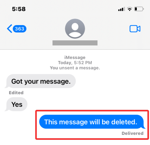 iMessage でメッセージを取り消すとどうなりますか?