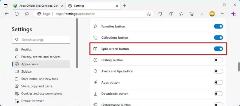 Microsoft Edgeで分割画面を有効にする方法