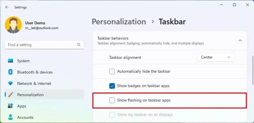 So deaktivieren Sie blinkende Apps in der Taskleiste unter Windows 11