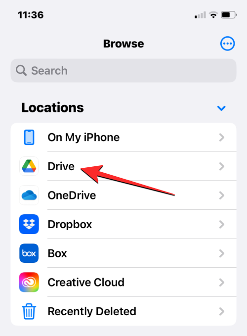 iPhoneのファイルアプリにGoogleドライブ、OneDrive、DropBoxを追加する方法