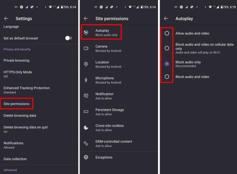 Firefox สำหรับ Android: วิธีปิดการใช้งานวิดีโอเล่นอัตโนมัติ