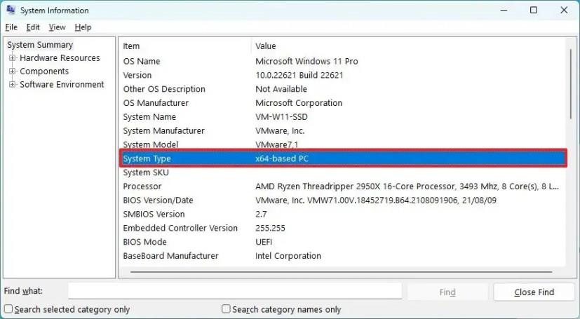 Comment vérifier si le processeur est ARM64 ou x64 (64 bits) sous Windows 11