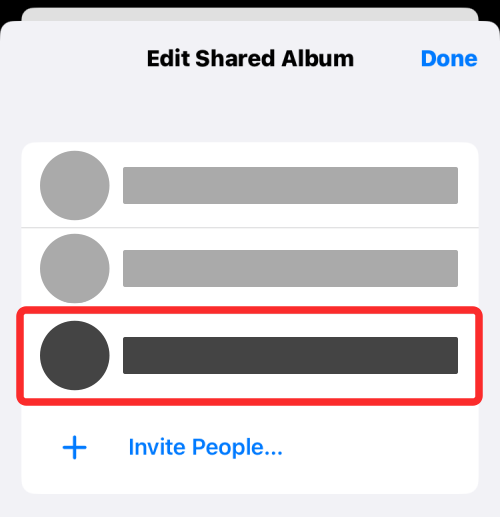 Comment supprimer quelqu'un d'un album partagé sur iPhone