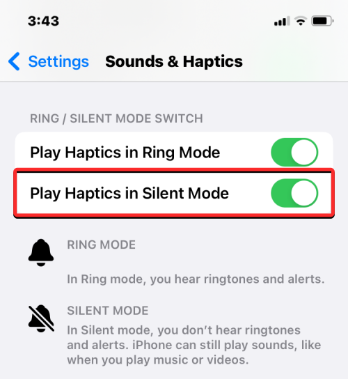 Comment faire vibrer l'iPhone en mode silencieux