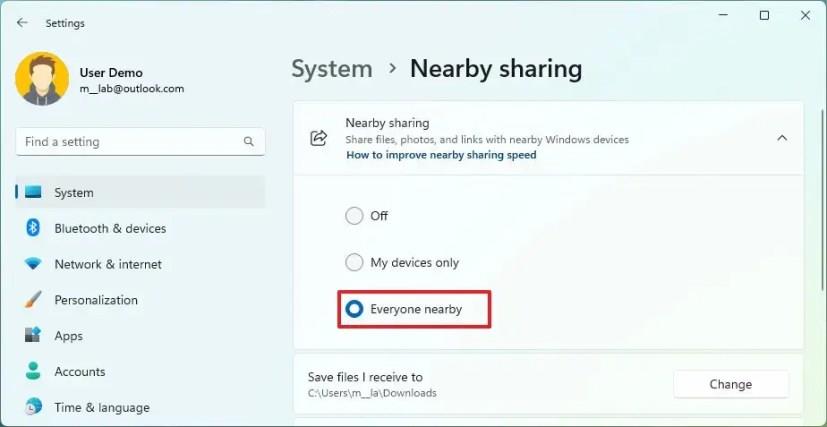 Comment activer le partage à proximité sur Windows 11