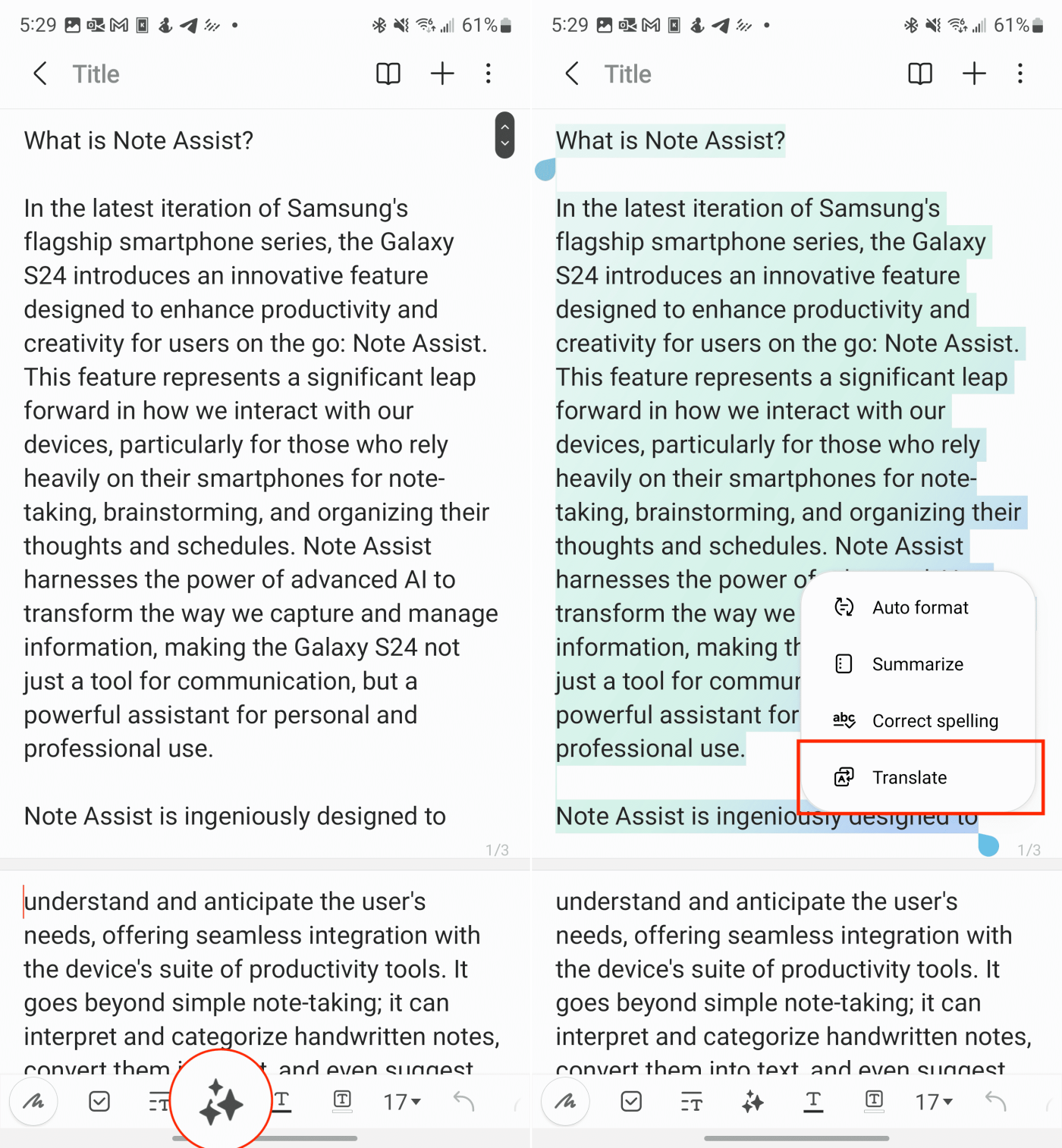 How to Use Note Assist on Galaxy S24
