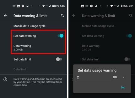 Android: バックグラウンド データを有効または無効にする