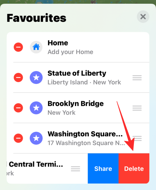 Comment supprimer les favoris sur Apple Maps