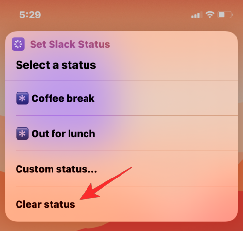 Apple ショートカットを使用して Slack ステータスを設定する方法