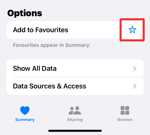 Comment supprimer les favoris dans Santé sur iPhone