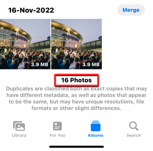 Comment fusionner des photos en double sur iPhone