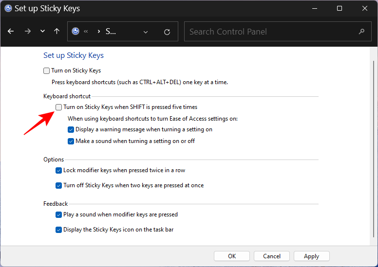 So deaktivieren Sie Sticky Keys dauerhaft unter Windows 11 [2023]