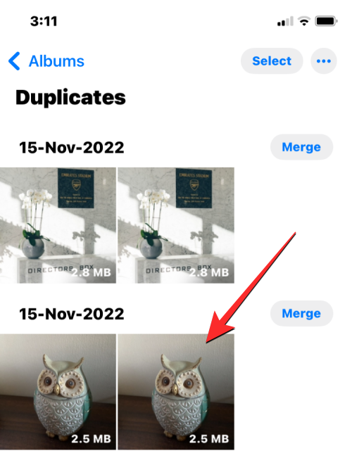 Comment fusionner des photos en double sur iPhone