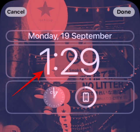 iOS 16のiPhoneで時計のフォントを変更する方法