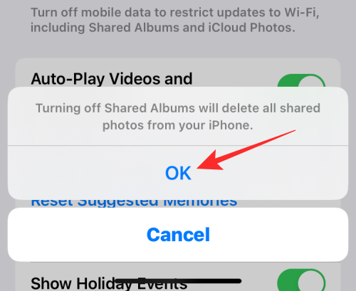 So deaktivieren Sie freigegebene Alben auf dem iPhone