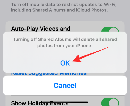 Comment désactiver les albums partagés sur iPhone