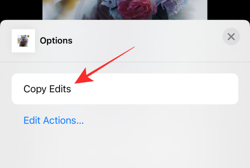 Comment copier les modifications dans l'application Photos sur iPhone sous iOS 16
