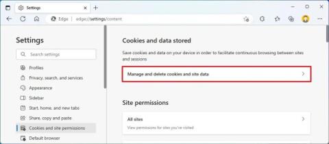 Microsoft Edge에서 사이트 문제를 해결하기 위해 쿠키를 지우는 방법
