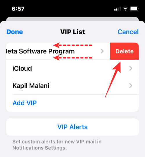 Apple MailのVIPリストからユーザーを削除する方法