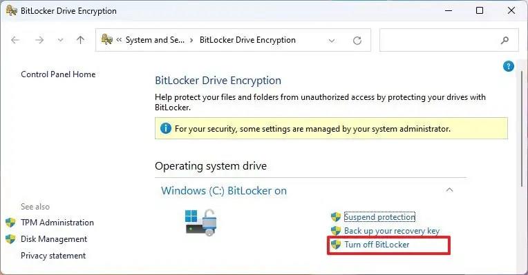 วิธีปิดการใช้งาน BitLocker บน Windows 11