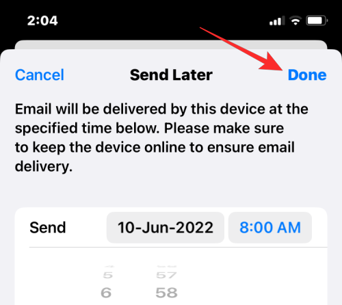 iOS 16 の Apple Mail でメールをスケジュールする方法