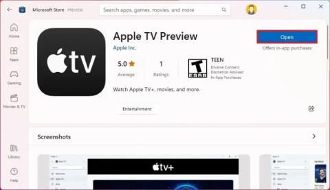 So installieren Sie die Apple TV (offizielle) App unter Windows 11