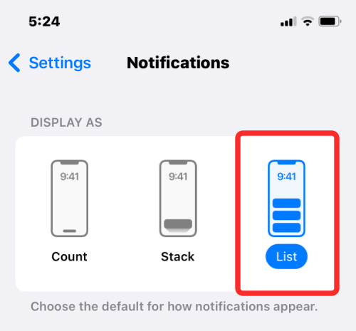 Comment récupérer les anciennes notifications sur iPhone sous iOS 16 avec « Affichage en liste »