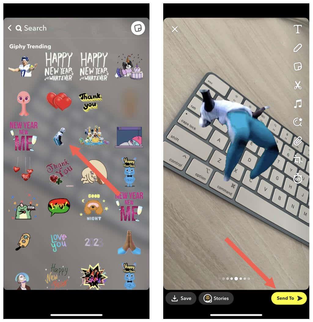 So senden Sie GIFs auf Snapchat