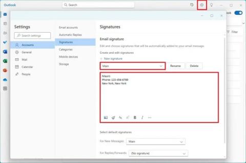 Windows 11용 새 Outlook 앱에서 이메일 서명을 만드는 방법