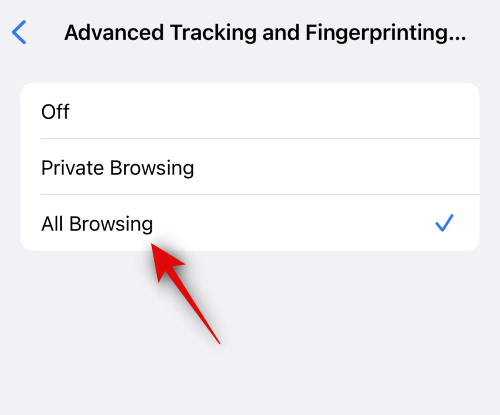 iOS 17 の iPhone でのすべてのブラウジングに「高度な追跡と指紋保護」を使用する方法