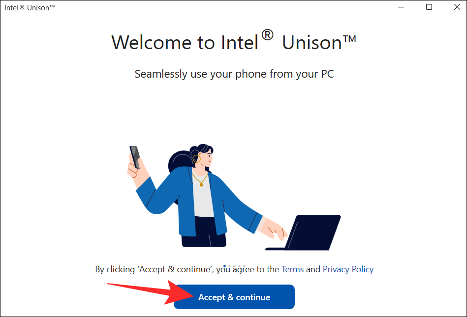Windows 11 で Intel Unison アプリを使用して iPhone を接続して同期する方法