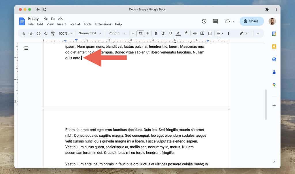 So entfernen Sie Seitenumbrüche und Abschnittsumbrüche in Google Docs