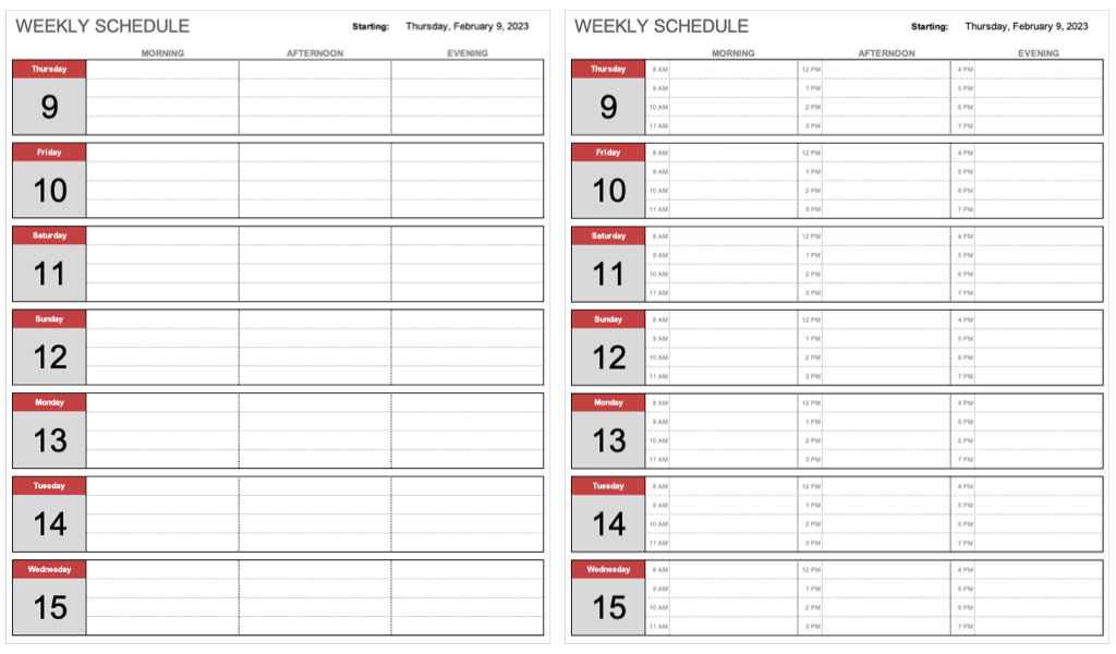 วิธีสร้างกำหนดการใน Microsoft Excel