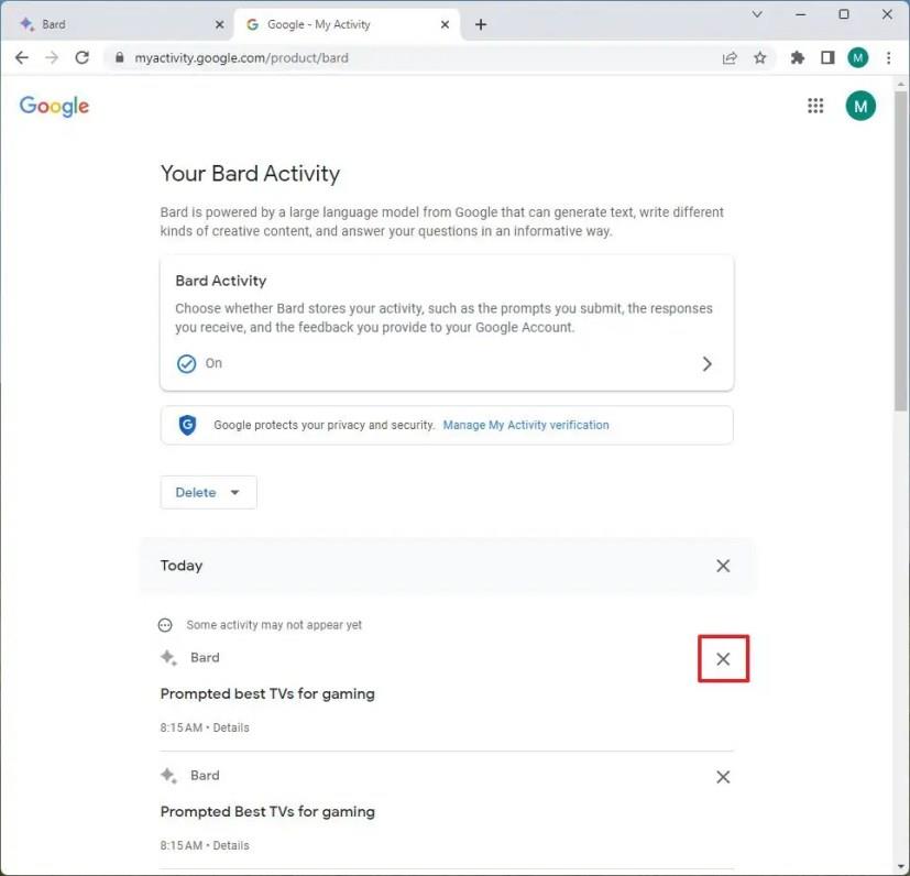 So löschen Sie den Aktivitätsverlauf von Google Bard AI