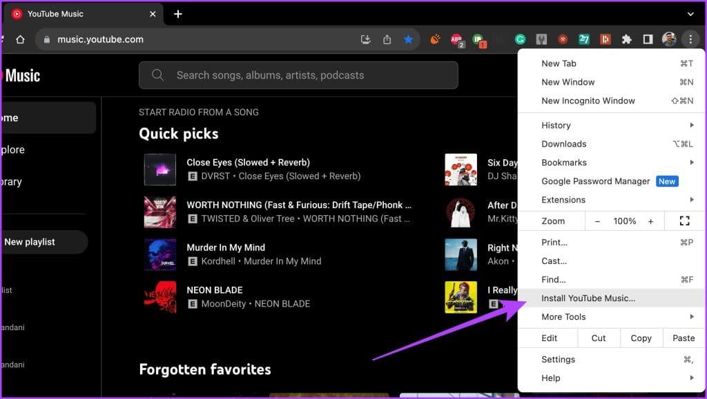 Hoe de YouTube Music-app op het bureaublad te installeren (Windows en Mac)