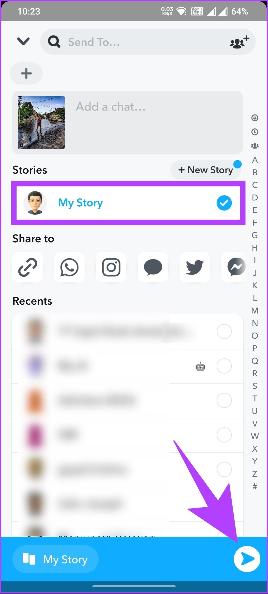 Como compartilhar uma postagem do Instagram na história do Snapchat