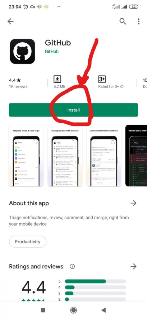 Github voor Android installeren en gebruiken
