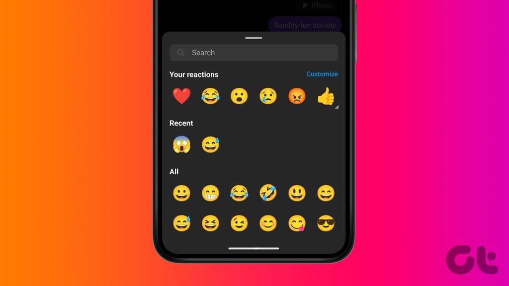 Como reagir às mensagens do Instagram com diferentes emojis