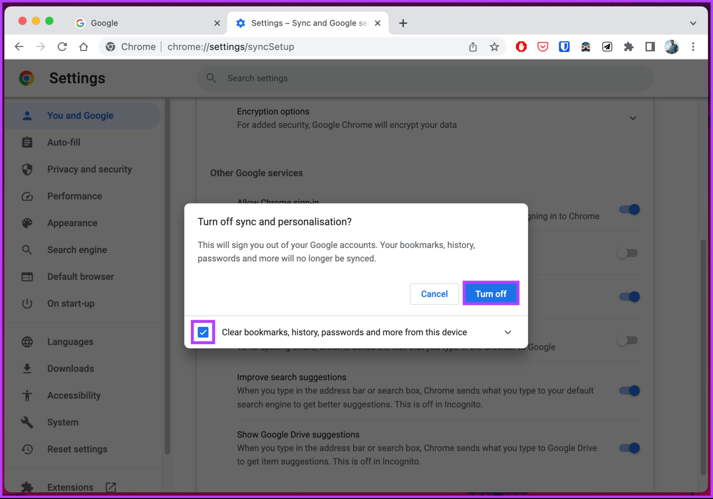 Comment supprimer un compte Google de Chrome