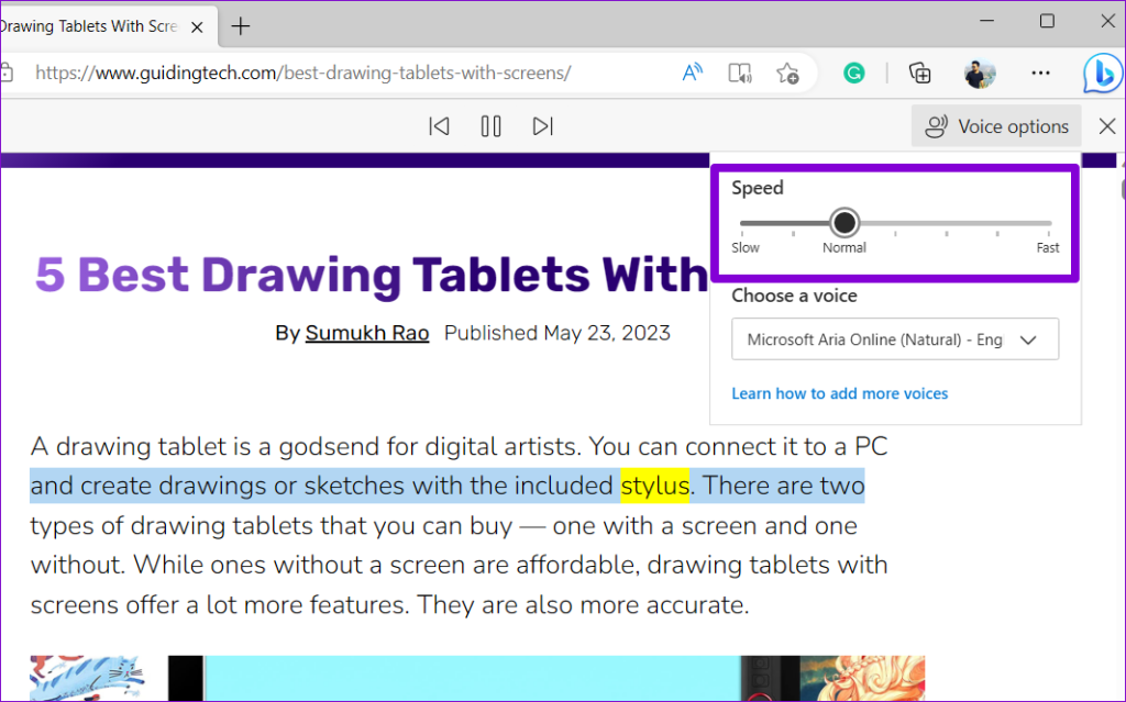 วิธีใช้คุณสมบัติอ่านออกเสียงใน Microsoft Edge