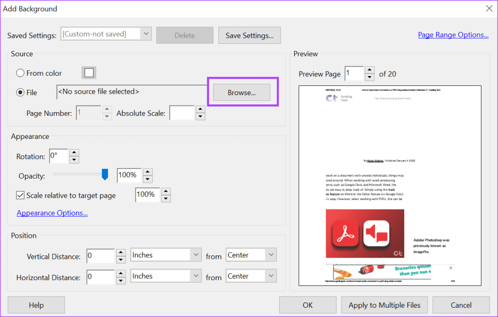 So fügen Sie mit Adobe Acrobat einen PDF-Hintergrund hinzu und bearbeiten ihn