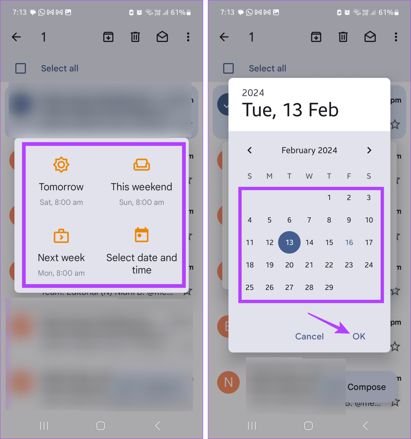 Comment utiliser Snooze dans Gmail sur mobile et ordinateur de bureau