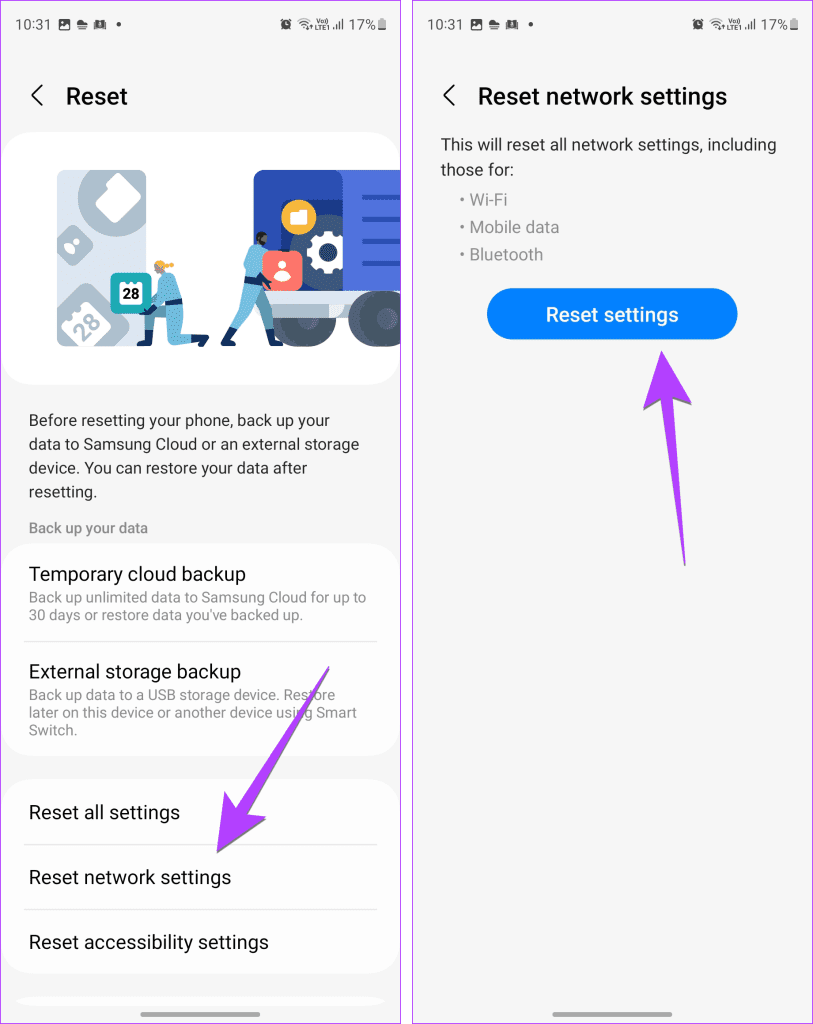 5 maneiras de redefinir as configurações de mensagens em telefones Samsung Galaxy