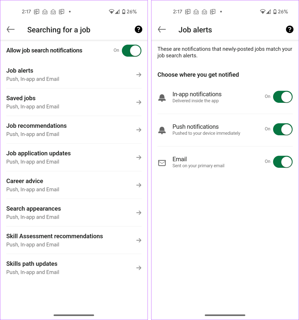 Come disattivare gli avvisi di lavoro di LinkedIn su dispositivi mobili e PC